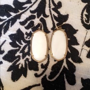 Kendra Scott White Gold Danielle Earrings